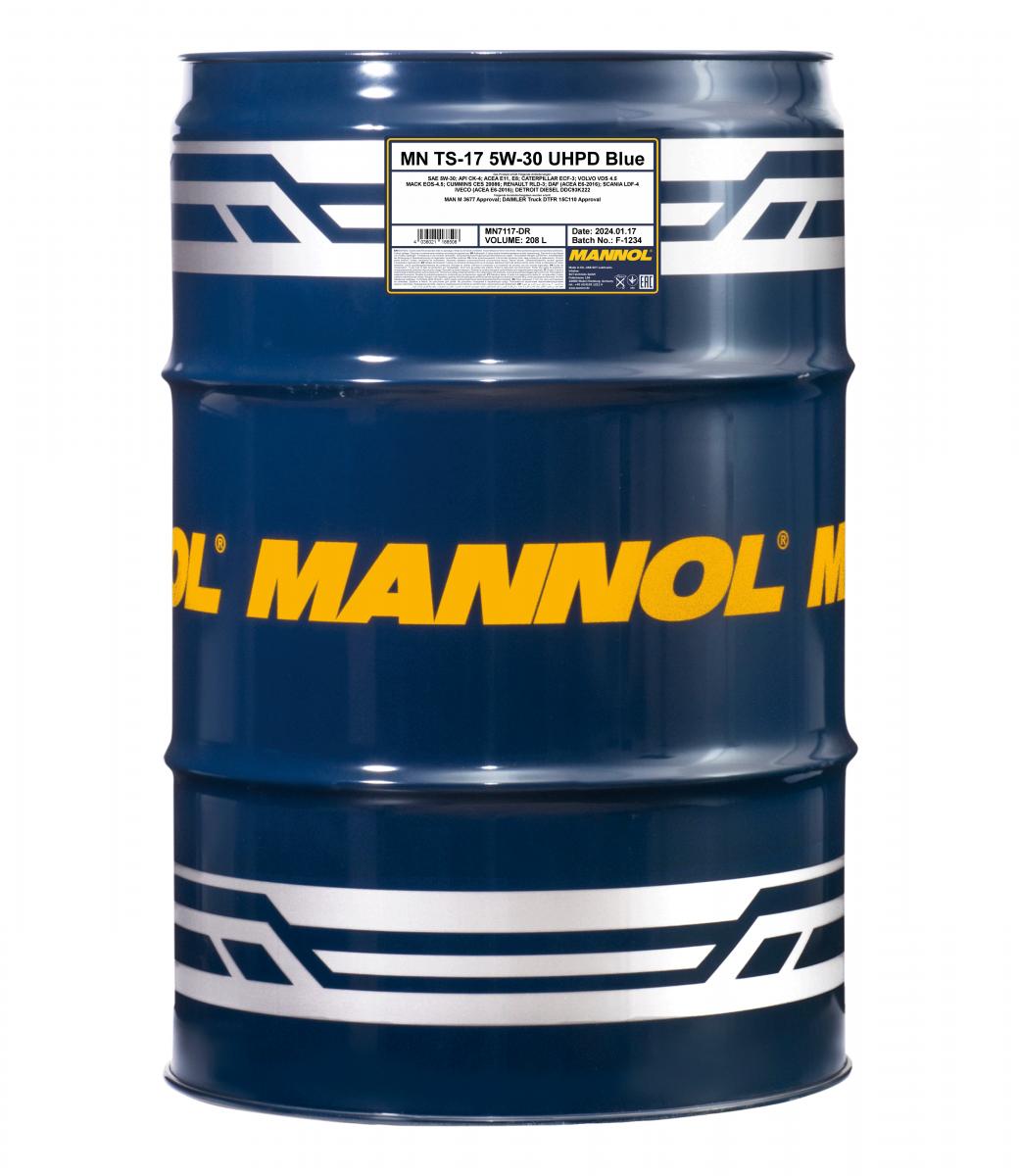 Олива моторна Mannol TS-17 UHPD 5W-30 Blue, 208 л (MN7117-DR)